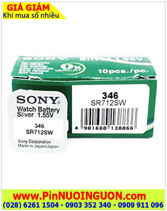 Pin SR712SW _Pin 346; Pin Sony SR712SW 346 Silver Oxide 1.55v _Made in Japan _Vỉ 1viên